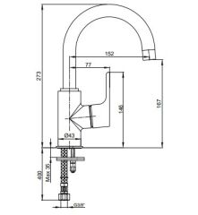 E.C.A. | LUNA KUĞU BORULU LAVABO BATARYASI ALTIN GÖRÜNÜMLÜ