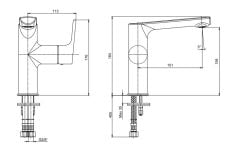 E.C.A. | LUNA LAVABO BATARYASI ALTIN GÖRÜNÜMLÜ
