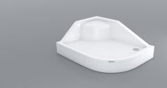 Shower 80x120 Puno Asimetrik Oval Duş Teknesi (Panelli)