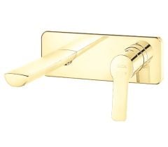 E.C.A. | LUNA ANKASTRE LAVABO BATARYASI SIVA ÜSTÜ GRUBU - TEK ROZET ALTIN GÖRÜNÜMLÜ