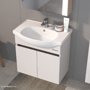 Shower Star 80 cm Banyo Dolabı Boy Dolaplı - Beyaz/Irony