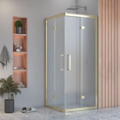Shower Bold 80X80 2 Sabit 2 Açılır Nokta Menteşeli Kabin