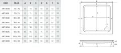 Shower 80x80 Carisma Kare Duş Teknesi (Panelli)