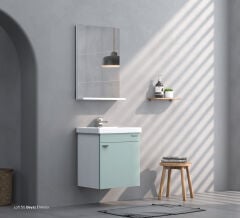 Shower Loft 50 cm Banyo Dolabı Açık Raflı Ayna - Melisa