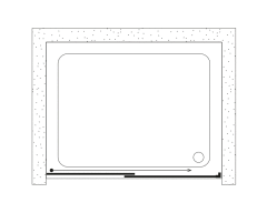 Shower Nova 160 cm 1 Sabit 1 Kayar İki Duvar Arası Tekne Üzeri Duş Kabini