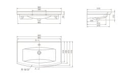TURKUAZ | PLUS ETAJERLİ LAVABO 90 CM