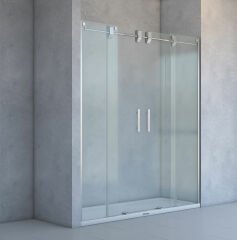 Shower Nova 140 cm 2 Sabit 2 Kayar İki Duvar Arası Tekne Üzeri Duş Kabini