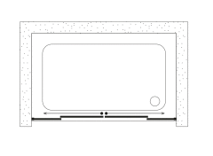 Shower Nova 140 cm 2 Sabit 2 Kayar İki Duvar Arası Tekne Üzeri Duş Kabini