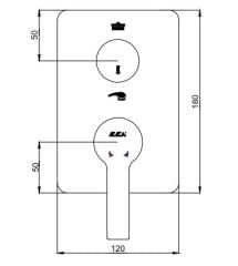 E.C.A. | DELTA ANKASTRE BANYO/DUŞ BATARYASI SIVA ÜSTÜ GRUBU - 2 YOLLU