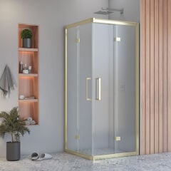 Shower Bold 100x100 2 Sabit 2 Açılır Nokta Menteşeli Kabin