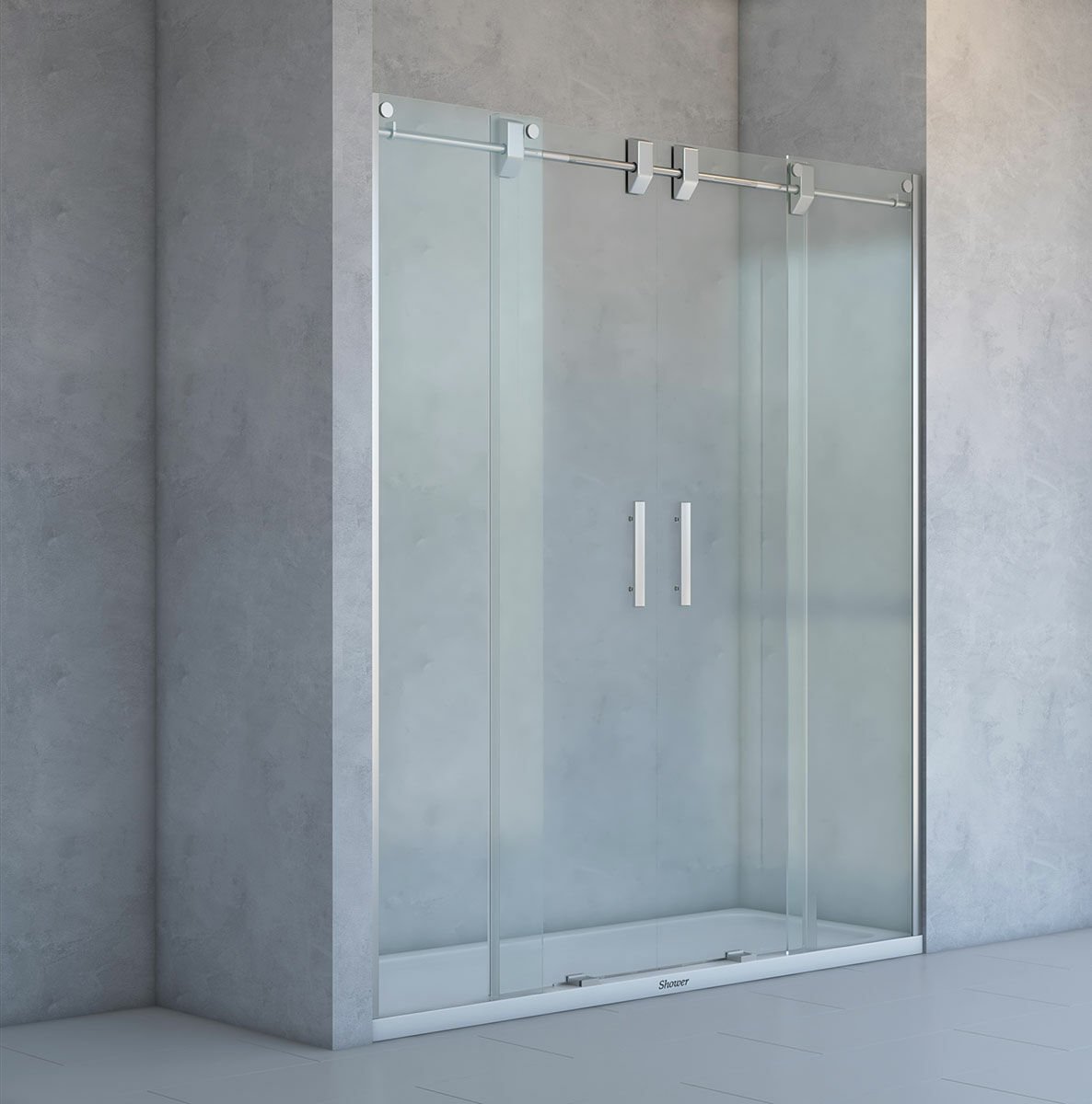 Shower Nova 190 cm 2 Sabit 2 Kayar İki Duvar Arası Tekne Üzeri Duş Kabini