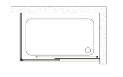 Shower Neptün 80x120 1 Sabit 1 Çalışır Yan Panelli Tekne Üzeri Kabin