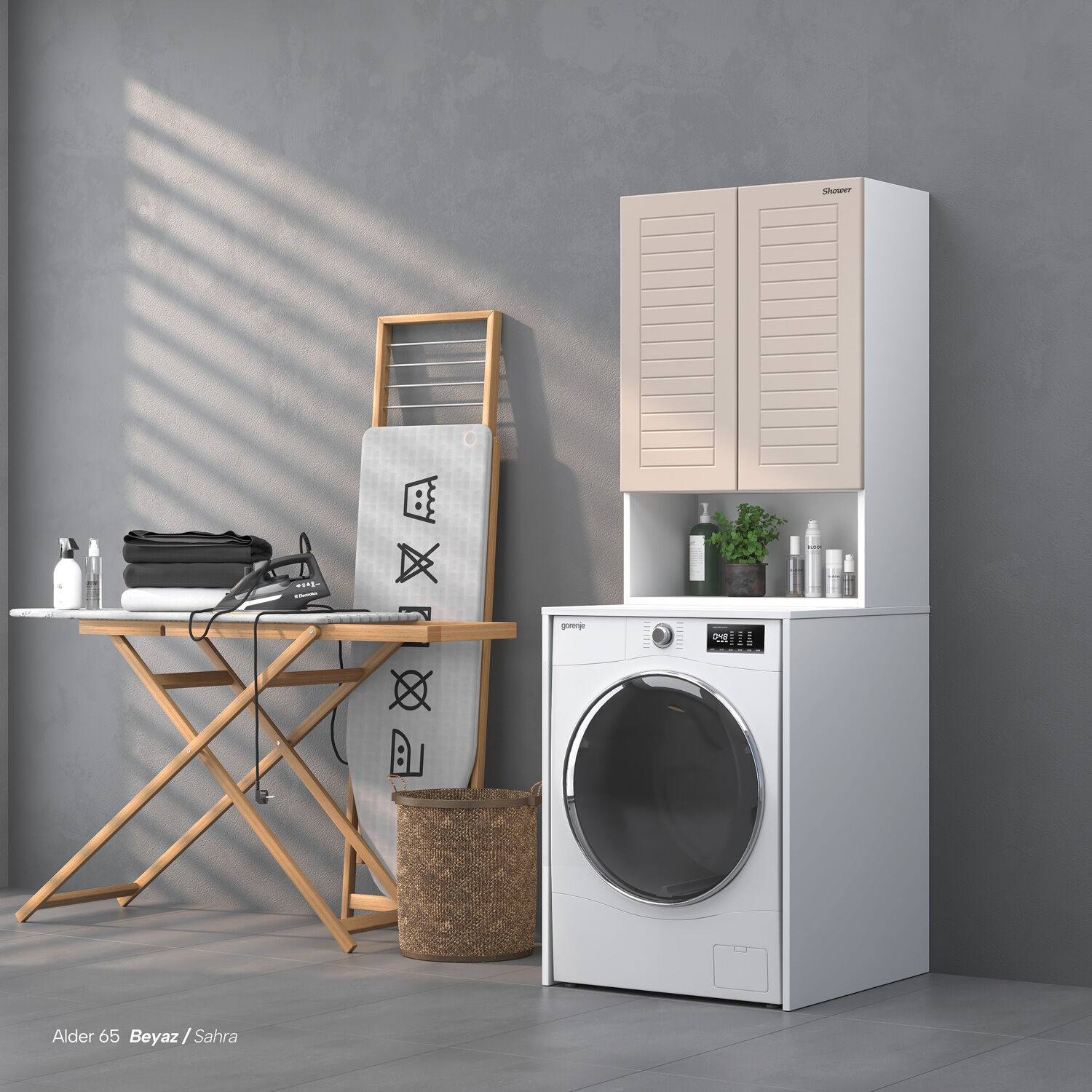 Shower Alder Çamaşır Makinesi Dolabı