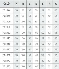Shower 70x180 Beta Dikdörtgen Duş Teknesi (Panelli)