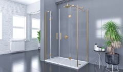 Shower Place 90x120 2 Sabit 2 Açılır Yan Panelli Nokta Menteşeli Kabin