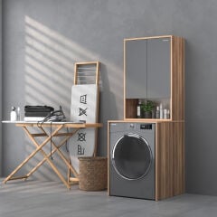 Shower Venüs Çamaşır Makinesi Dolabı Antrasit/Hazar