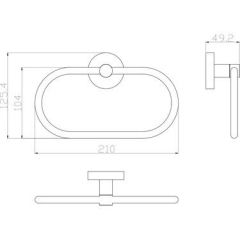 Kale D100 Halka Havluluk Mat Siyah