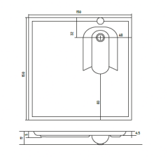DUO PLUS WC DUŞ TEKNESİ 150 x 150