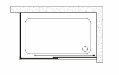 Shower Neptün 90x130 1 Sabit 1 Çalışır Yan Panelli Tekne Üzeri Kabin