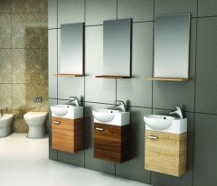 TURKUAZ | MİNİ KÖŞE TEZGAH ÜSTÜ LAVABO 28x45