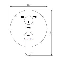 E.C.A. | NITA ANKASTRE BANYO BATARYASI SIVA ÜSTÜ GRUBU - 3 YOLLU