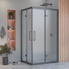 Shower Bold 70x100 2 Sabit 2 Açılır Nokta Menteşeli Kabin