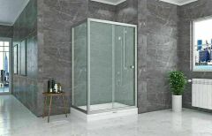 Shower Neptün 100x130 1 Sabit 1 Çalışır Yan Panelli Tekne Üzeri Kabin
