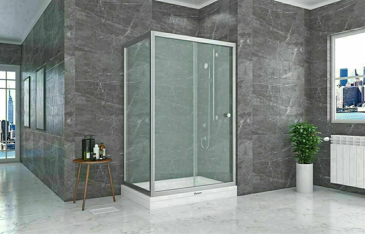 Shower Neptün 100x140 1 Sabit 1 Çalışır Yan Panelli Tekne Üzeri Kabin