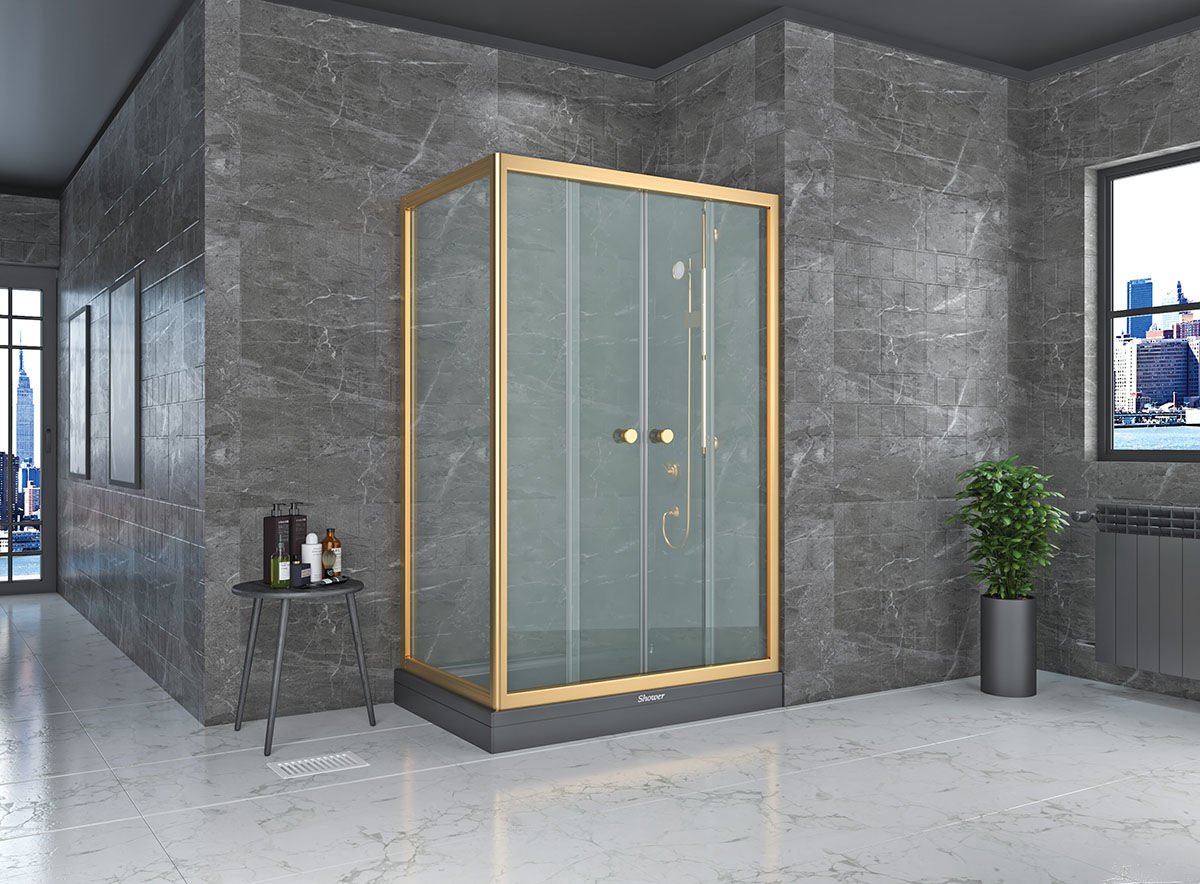 Shower Neptün 70x120 2 Sabit 2 Çalışır Yan Panelli Tekne Üzeri Kabin