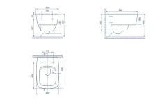 TURKUAZ MONA ASMA KLOZET + YAVAŞ KAPANAN KAPAK