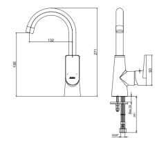 E.C.A. | DALIA KUĞU BORULU LAVABO BATARYASI