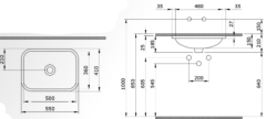 Bocchi | Scala Tezgah Altı Lavabo 55x41 cm Mat Beyaz