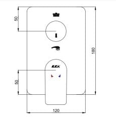 E.C.A. | DALIA ANKASTRE BANYO/DUŞ BATARYASI SIVA ÜSTÜ GRUBU – 2 YOLLU