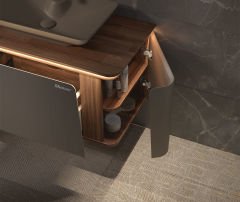 Shower Grande 100 cm Banyo Dolabı Antrasit Gri