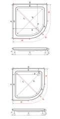 Shower 75x75 Slender Düz Zemin Oval Duş Teknesi (Panelli)