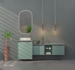 Shower Art 120+55 cm Banyo Dolabı