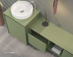 Shower Art 120+55 cm Banyo Dolabı Melisa