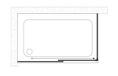 Shower Royal 90x130 1 Sabit 1 Kayar Yan Panelli Tekne Üzeri Duş Kabini