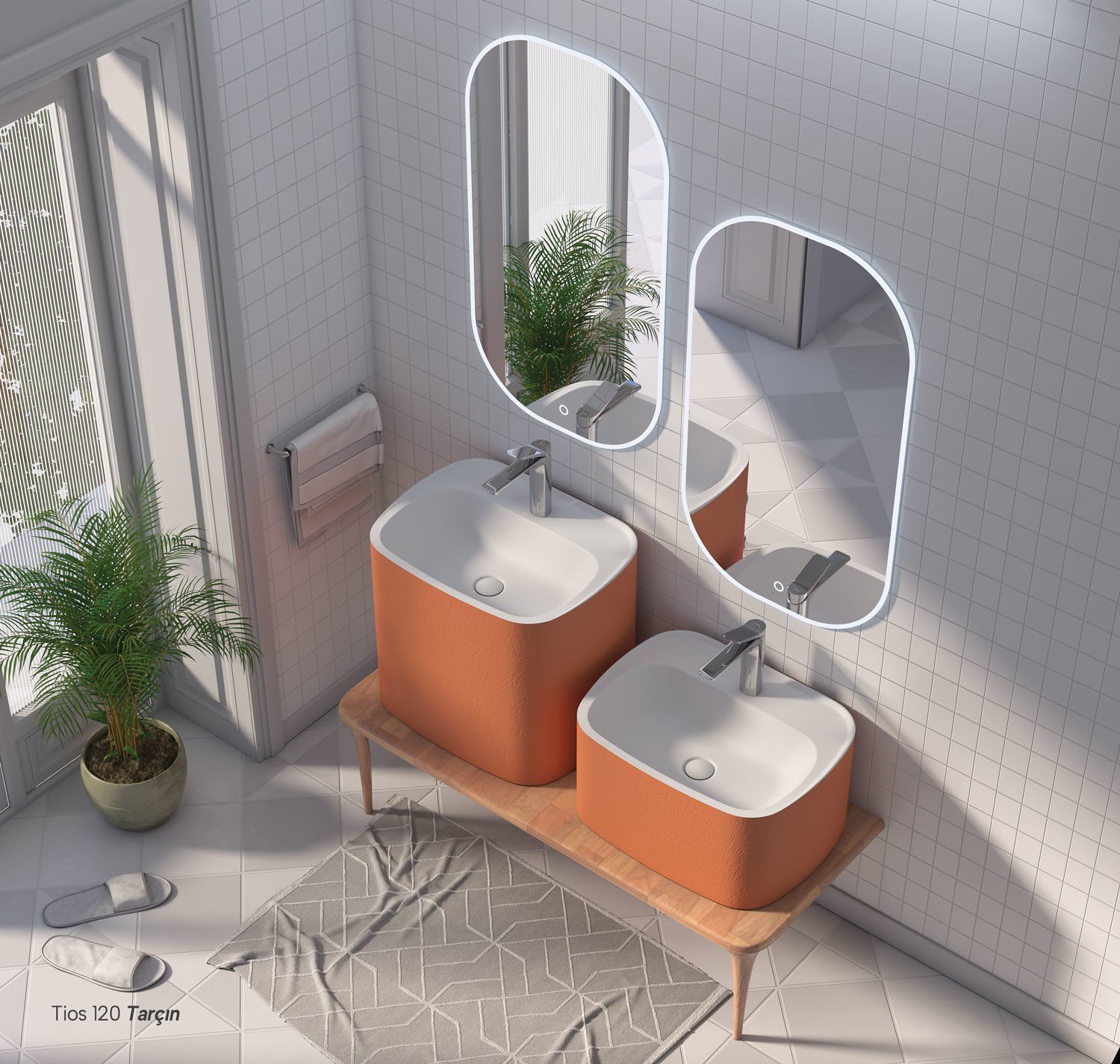 Shower Tios 120 cm Banyo Dolabı