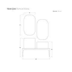 Shower Tios 120 cm Banyo Dolabı