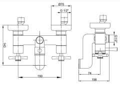 E.C.A. | QUADRILLE BANYO BATARYASI ALTIN GÖRÜNÜMLÜ