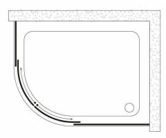 Shower Satürn 90x140 2 Sabit 2 Çalışır Asimetrik Tekne Üzeri Kabin
