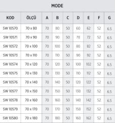 Shower 70x110 Mode Düz Zemin Dikdörtgen Duş Teknesi (Panelli)