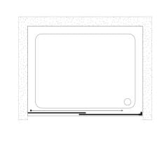 Shower Royal 200 cm 1 Sabit 1 Kayar İki Duvar Arası Tekne Üzeri Duş Kabini