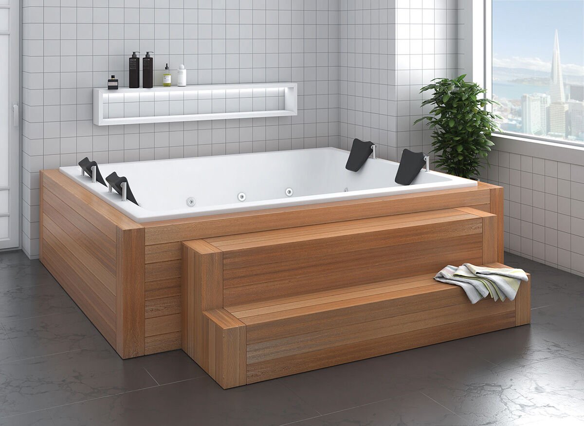 Shower Optimum 180x220 Özel Ahşap Platformlu Jakuzi