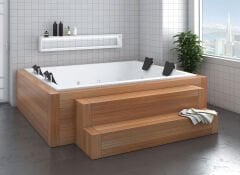 Shower Optimum 180x220 Özel Ahşap Platformlu Jakuzi