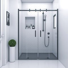 Shower Royal 140 cm 2 Sabit 2 Kayar İki Duvar Arası Tekne Üzeri Duş Kabini