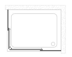 Shower Satürn 70x80 2 Sabit 2 Çalışır Dikdörtgen Tekne Üzeri Kabin