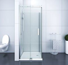Shower Royal 110x110 1 Sabit 1 Kayar Yan Panelli Duş Kabini