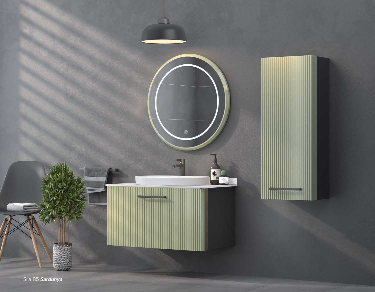 Shower Sıla 85 cm Banyo Dolabı